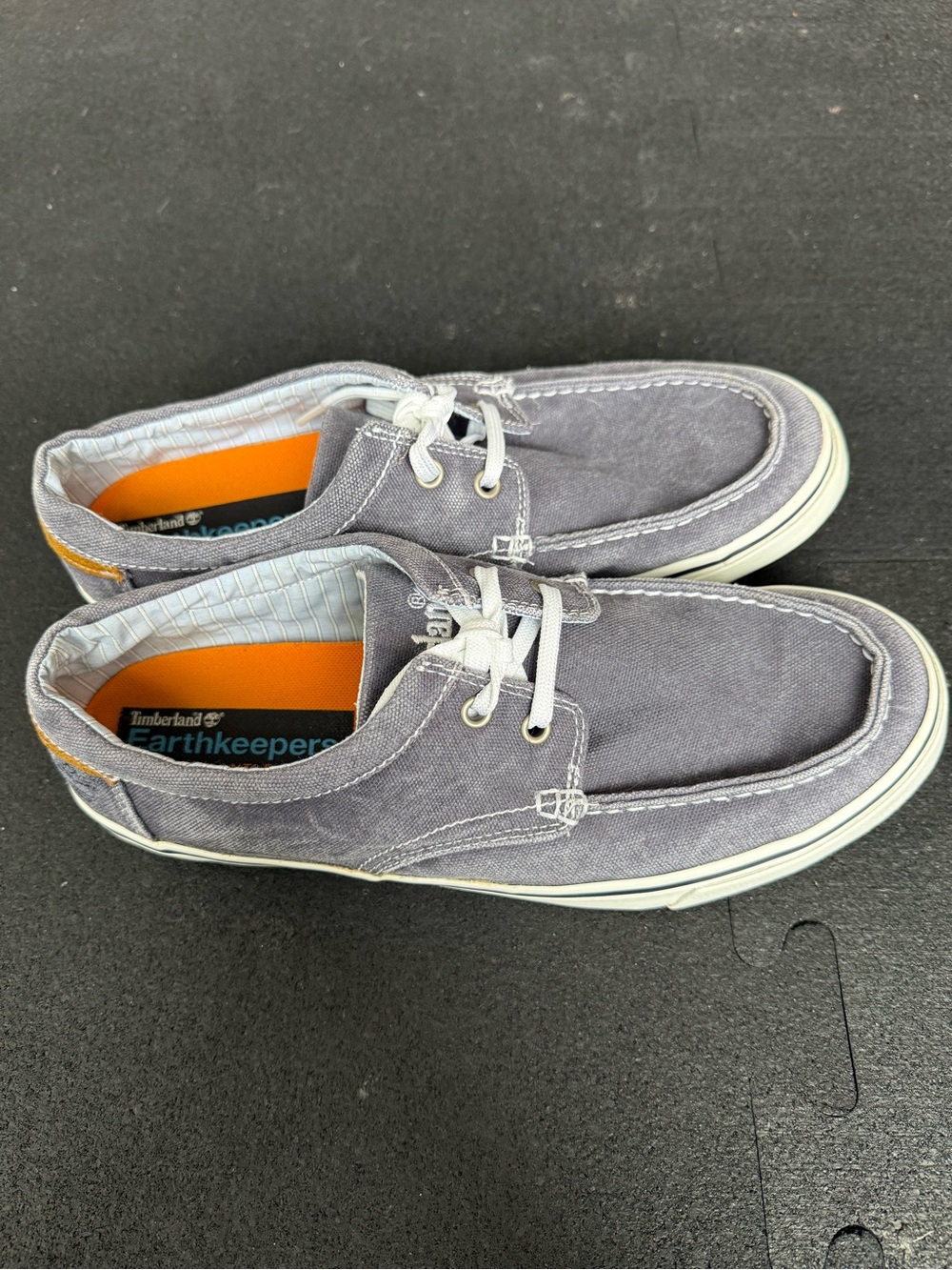 Timberland Earthkeeper Hookset Boat Mens Gray Canvas Size 9.5 - Picture 2 of 8
